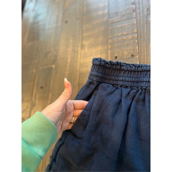 ❤️2 for $15❤️ J. Crew Women's Side Drawstring Culotte Shorts Blue Size XL - Picture 3 of 9
